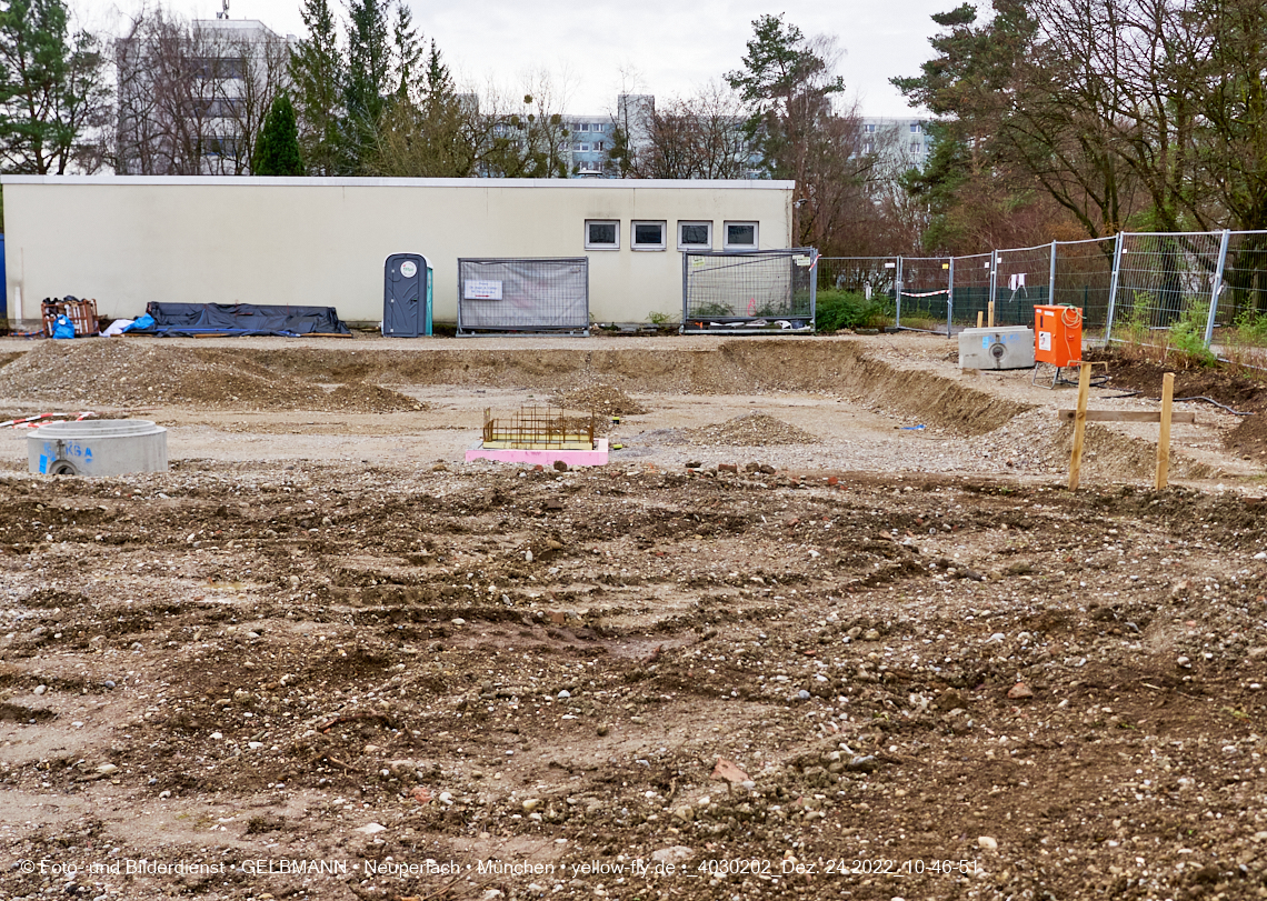24.12.2022 - Baustelle an der Quiddestraße Haus für Kinder in Neuperlach